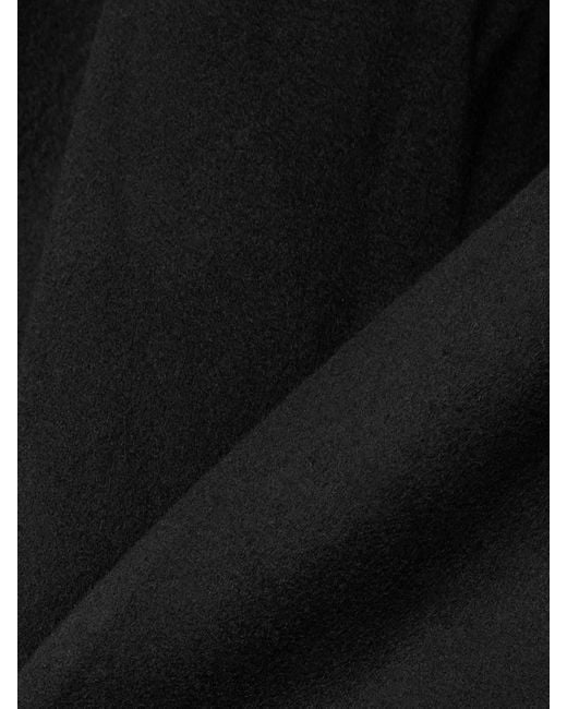 Marie Adam-Leenaerdt Black Scarf-Detailed Wool Coat