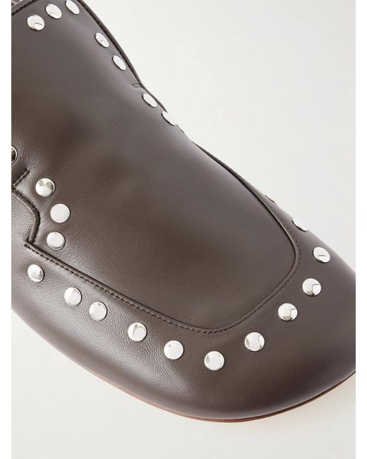 Wales Bonner Brown Dakar Studded Leather Loafers