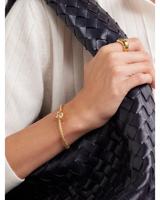 Bottega Veneta Natural Plated Bracelet