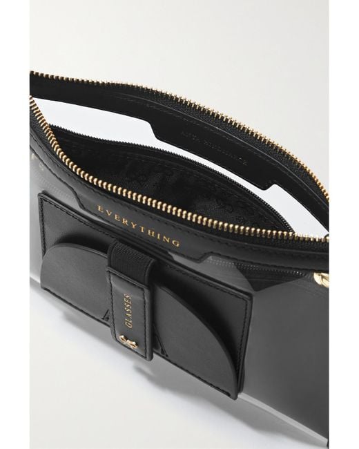 Anya Hindmarch White Everything Beutel Aus Tpu Und Recyceltem Shell Mit Lederbesatz