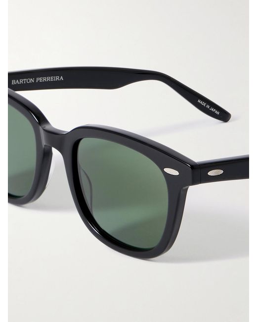 Barton Perreira Green Cecil D-Frame Acetate Sunglasses
