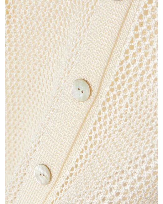 Calle Del Mar Natural Crocheted Cardigan