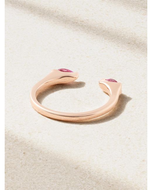 Anita Ko Natural Orbit Ring Aus 18 Karat Roségold Mit Saphiren