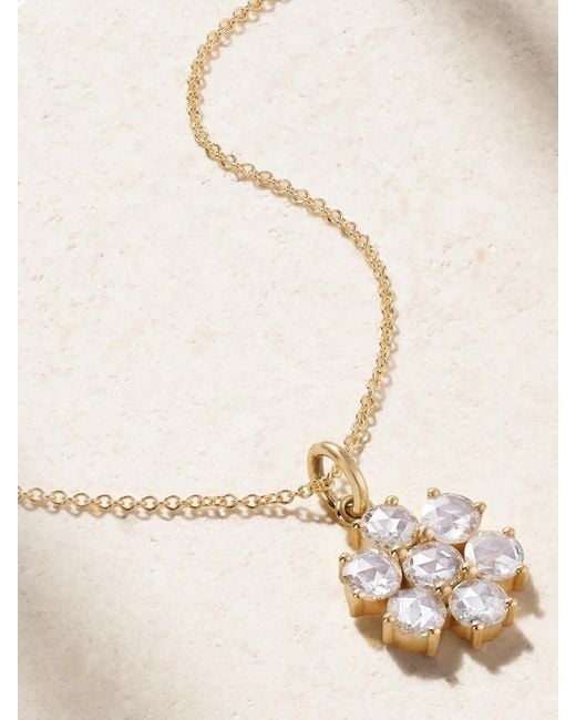 Ileana Makri Natural Daisy Bloom 18-Karat Diamond Necklace