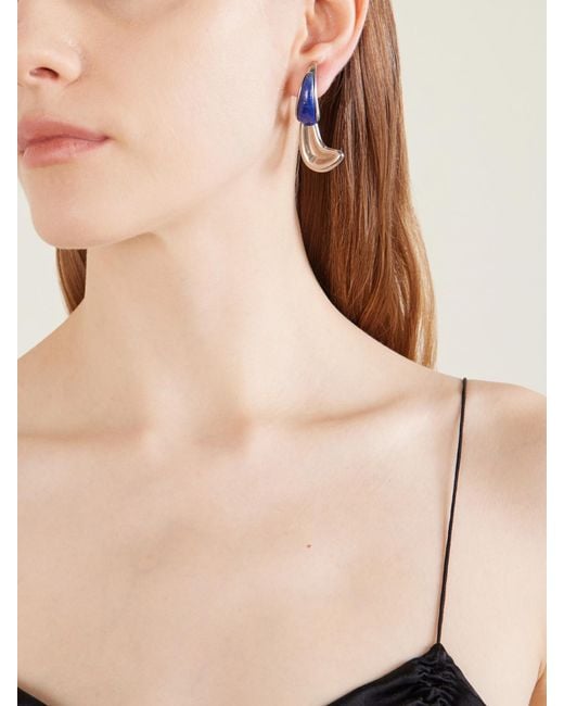 Khaite White Cyclone-Tone Drop Earrings