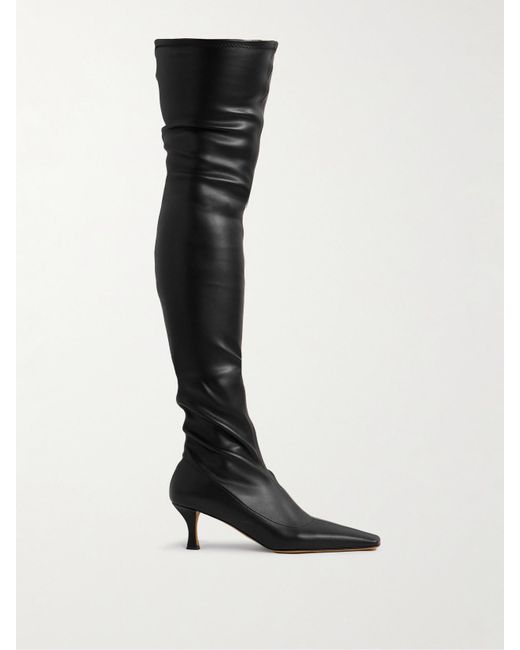 Proenza Schouler Black Over-The-Knee Leather Boots