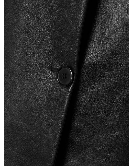 The Row Black Fabian Leather Jacket