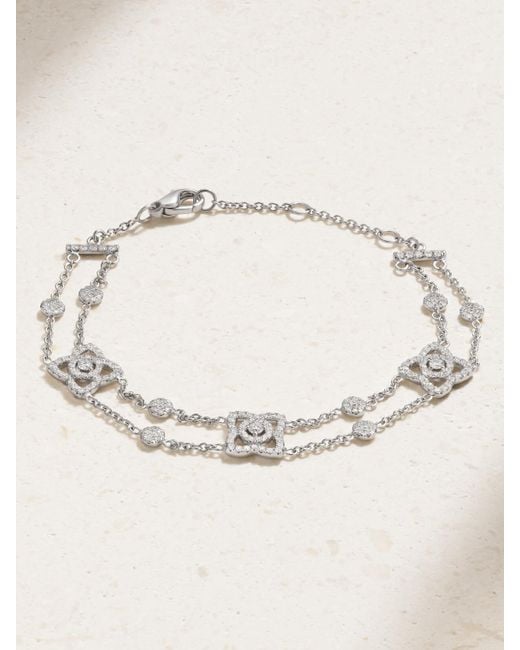 De Beers London Natural Lotus By De Beers 18-Karat Diamond Bracelet