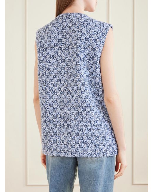 Gucci Blue Tweed Vest