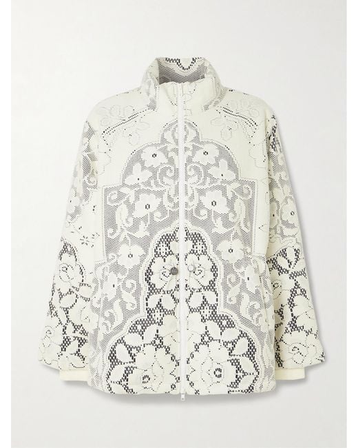 Sea White Arianna Padded Lace Jacket