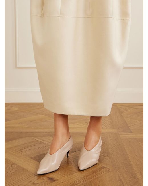 Khaite Natural Miriam Leather Pumps