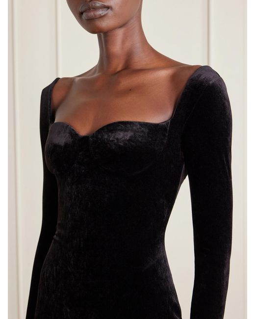 Balenciaga Black Velvet Bustier Gown