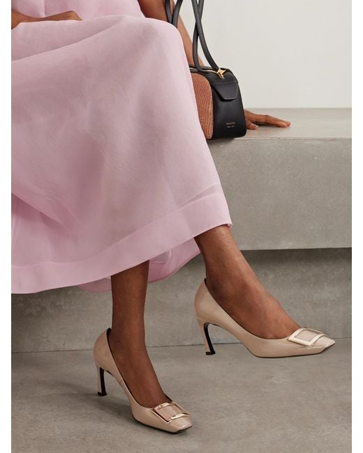 Roger Vivier Multicolor Belle Vivier Trompette 70 Patent-Leather Pumps