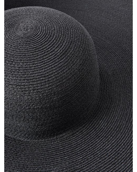 Ralph Lauren Black Hemp-Blend Sunhat