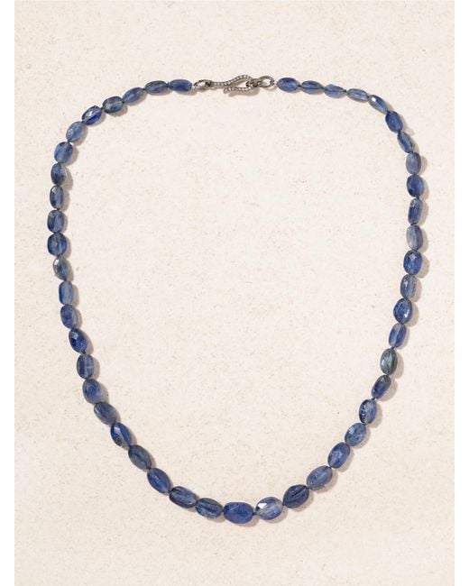 Ileana Makri Natural 18-Karat, Sterling, Kyanite And Diamond Necklace