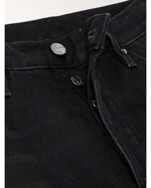 Totême Black Mid-Rise Straight-Leg Organic Jeans