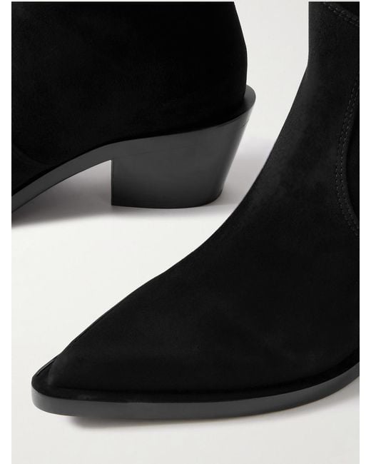 Gianvito Rossi Black Waylon 45 Suede Ankle Boots