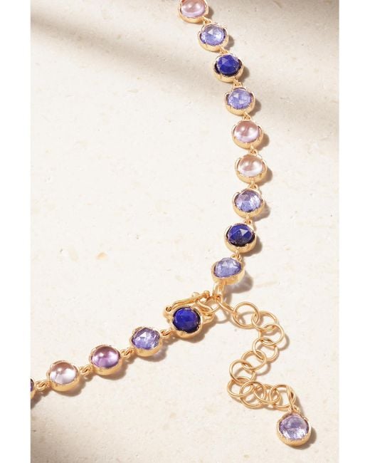 Irene Neuwirth Natural Classic 18-Karat Rose Multi-Stone Necklace