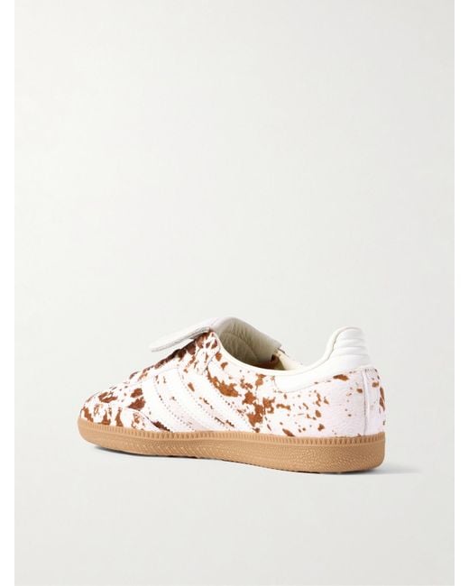 Adidas Originals Multicolor Samba Lt Leather-Trimmed Cow-Print Pony Hair Sneakers