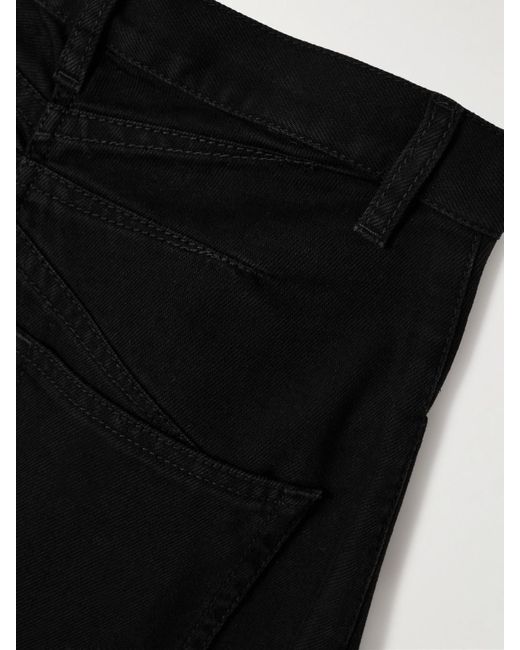 Alaïa Black High-Rise Barrel-Leg Jeans