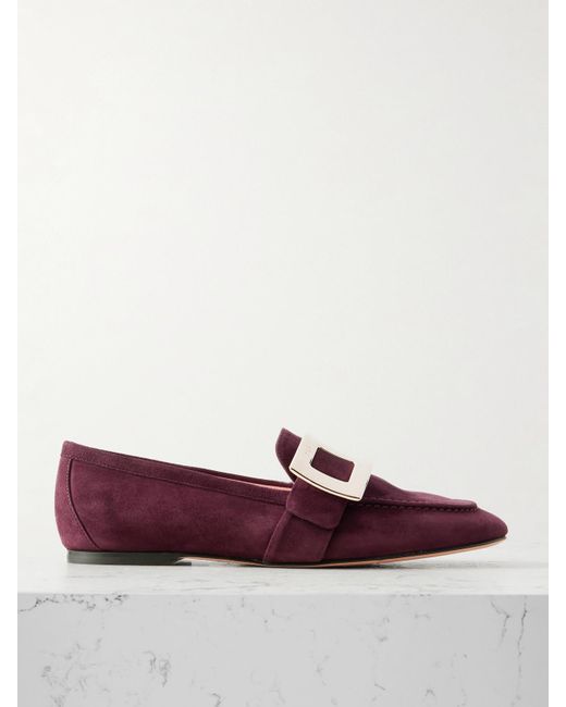 Mocassins En Daim À Boucles Roger Vivier en coloris Purple