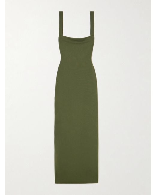 solace london green dress The Sabina Maxi Dress in Bright Green – Solace London main image 1