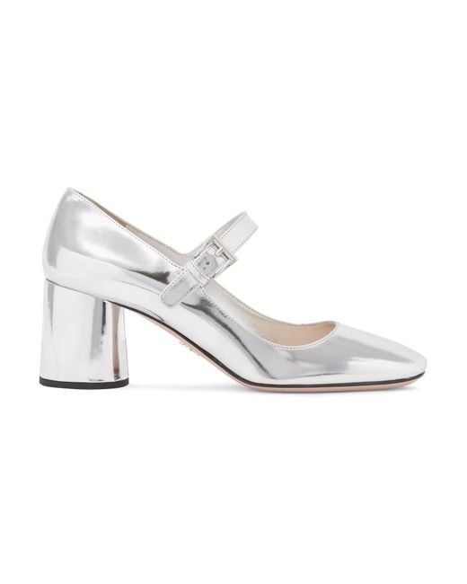 Silver mary jane clearance pumps