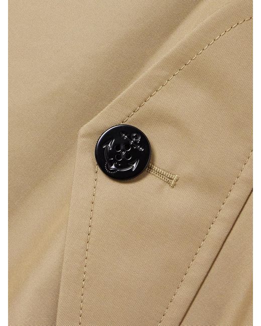 Sacai Natural Doppelreihiges Midikleid Aus Gabardine Aus Einer Baumwollmischung Mit Besätzen Aus Einer Seidenmischung