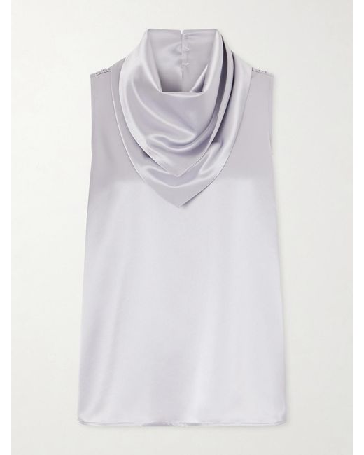Violante Nessi White Innamorato Satin Top