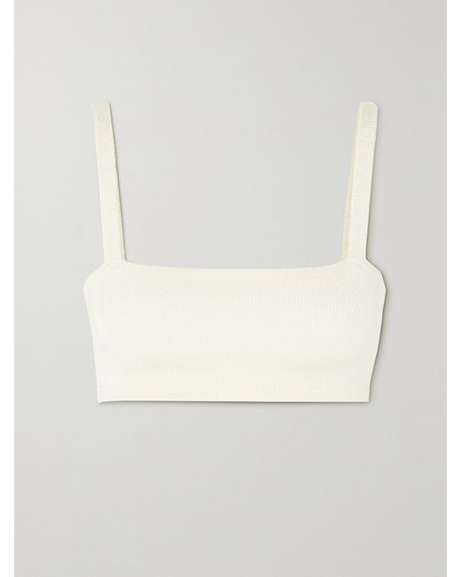 Calle Del Mar White Stretch-Knit Bralette