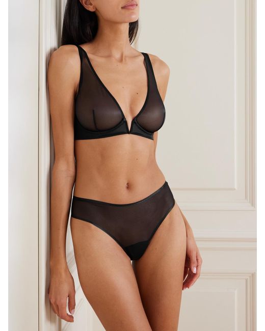 Commando Black Chic Mesh Thong