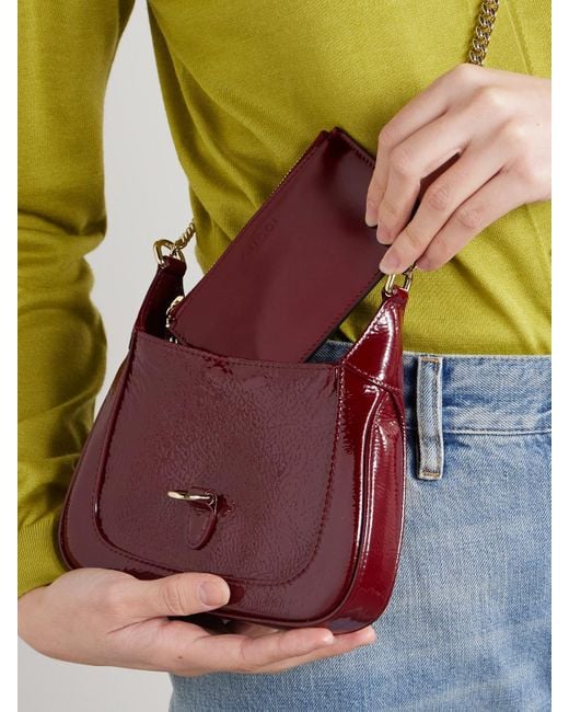 Gucci Red Kartenetui Aus Lackleder
