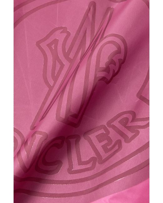 Moncler Pink Pointu Printed Shell Hooded Jacket