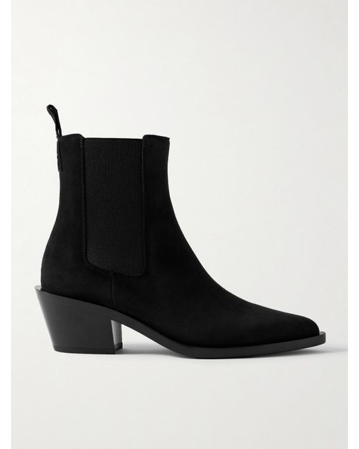 Gianvito Rossi Black Wylie 60 Suede Chelsea Boots