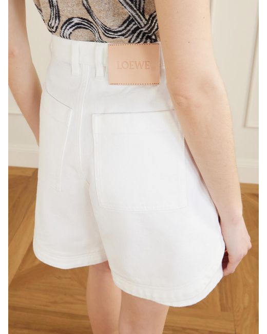 Loewe White Paula's Ibiza Denim Shorts
