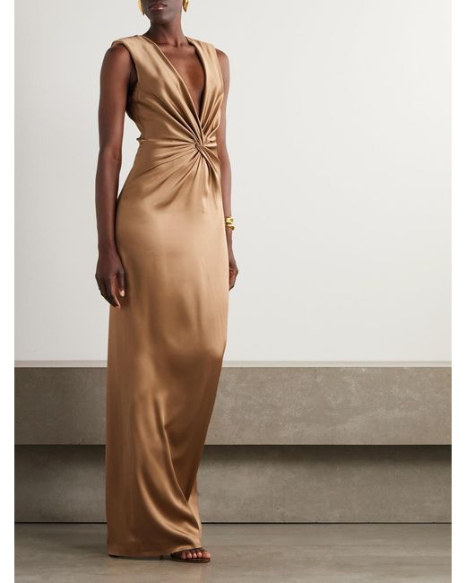 Tom Ford Metallic Silk Evening Dress