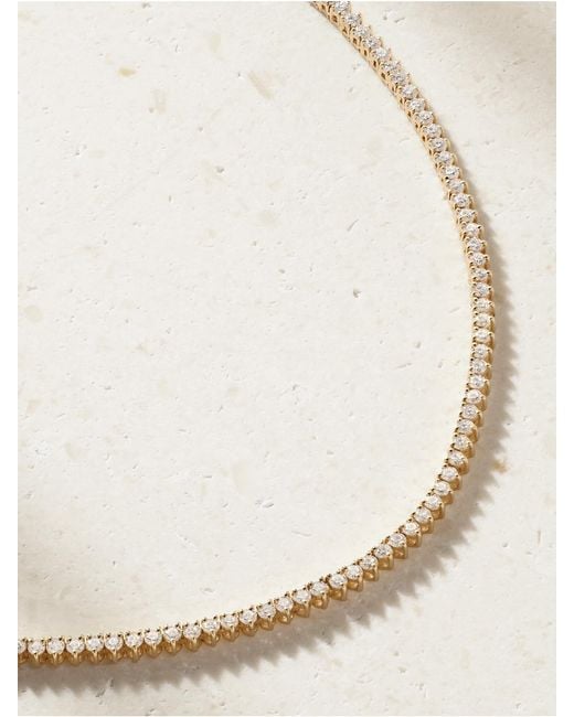 STONE AND STRAND Natural The Essential Dainty 14-Karat Diamond Tennis Necklace