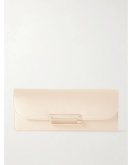 Victoria Beckham Natural Dorian Leather Clutch