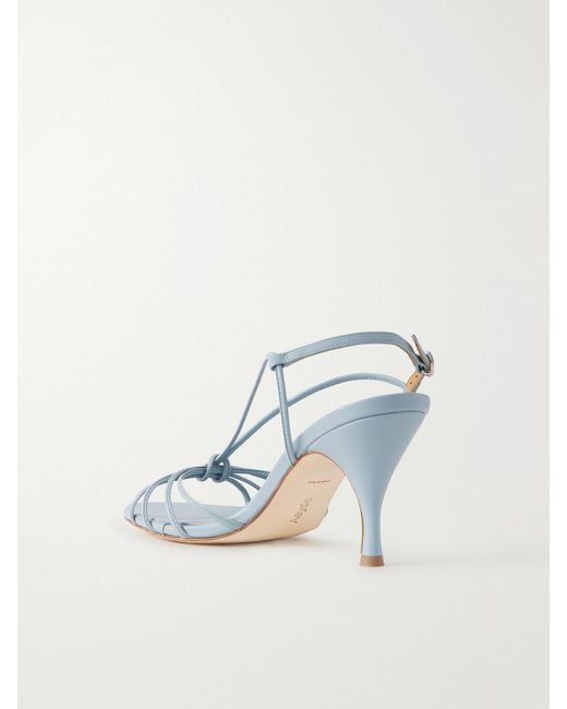 Aeyde Blue Solange Leather Sandals