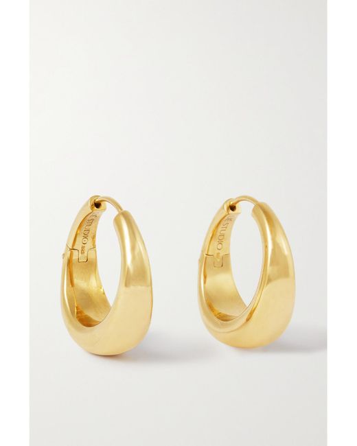 LIE STUDIO Metallic The Andrea-Plated Hoop Earrings