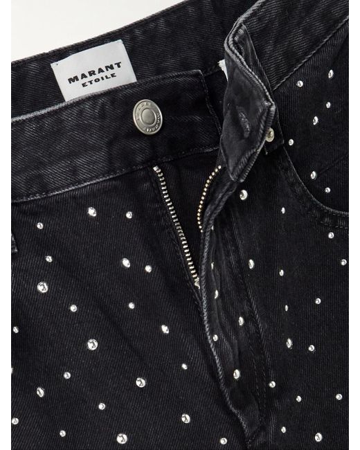 Isabel Marant Blue Brinsa Studded High-Rise Skinny Jeans