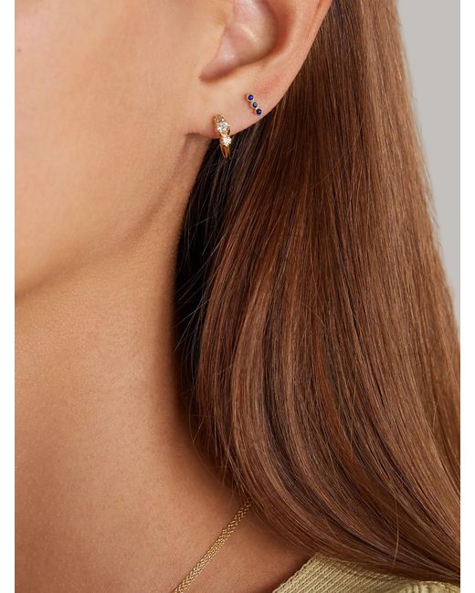 Jennifer Meyer Natural 18-Karat Lapis Lazuli Earrings