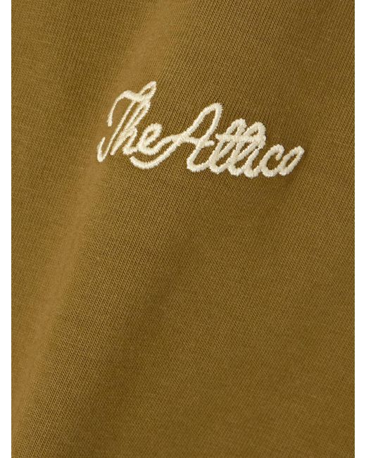The Attico Green Polohemd Aus Baumwoll-Jersey Mit Stickerei