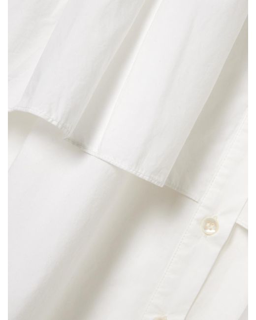 Rosie Assoulin White Boogie Woogie Bugle Boy Cotton-Poplin Maxi Shirt Dress