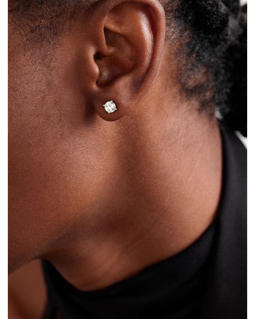 Boucles D'Oreilles En Or Blanc 18 Carats (750/1000) Et Diamants David Morris en coloris Natural
