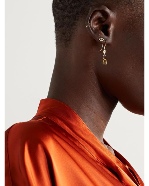 Melissa Joy Manning Natural 14-Karat Recycled, Citrine And Diamond Earrings