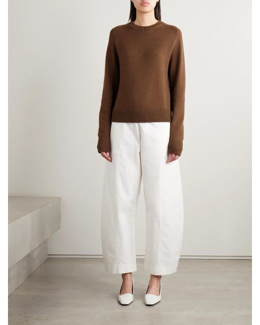 Khaite Brown Nera Kaschmirpullover