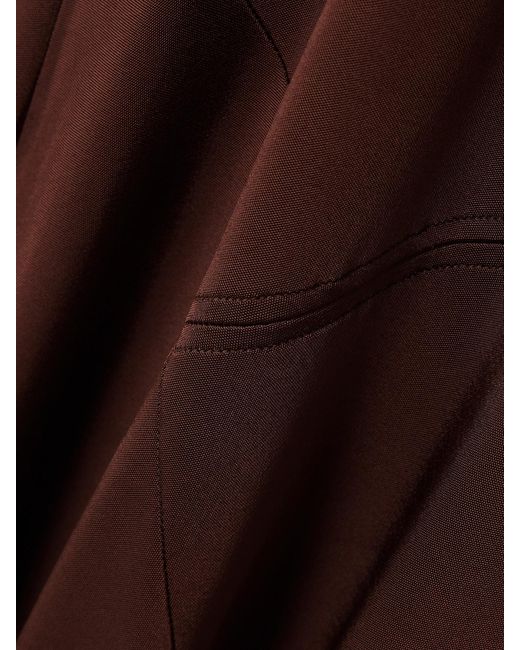 Victoria Beckham Brown Hooded Stretch-Jersey Midi Dress