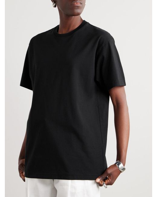 Totême  Black T-Shirt Aus Baumwoll-Jersey