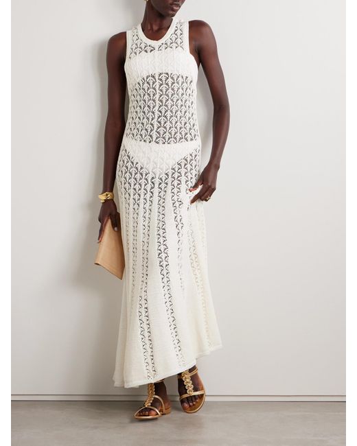 Zimmermann White Wylie Maxikleid Aus Baumwolle